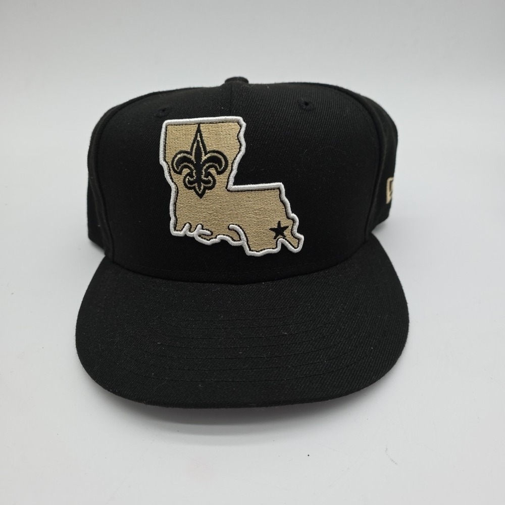 New Orleans Saints Hat Cap Fitted 7 1/2 Low Profile Louisiana Logo 59Fifty New
